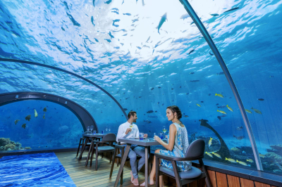 5.8 Undersea Restaurant � Dining at Hurawalhi Island Resort
